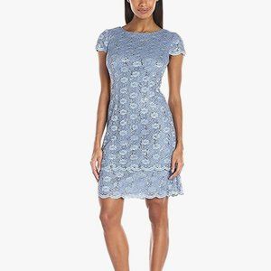 ALEX EVENINGS DRESS ; SIZE 10;  COLOR- BRUSH PERI